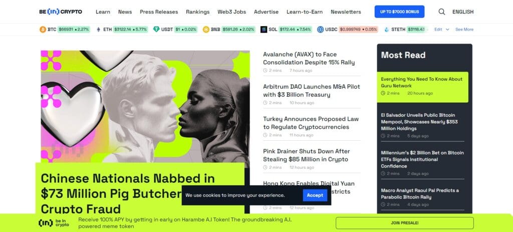 11 Best Crypto News Websites For 2026: Top 10 Crypto News Platforms 4 Website
