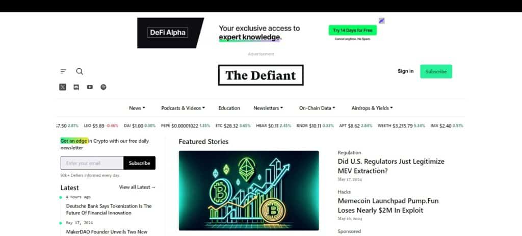 11 Best Crypto News Websites For 2026: Top 10 Crypto News Platforms 7 Website