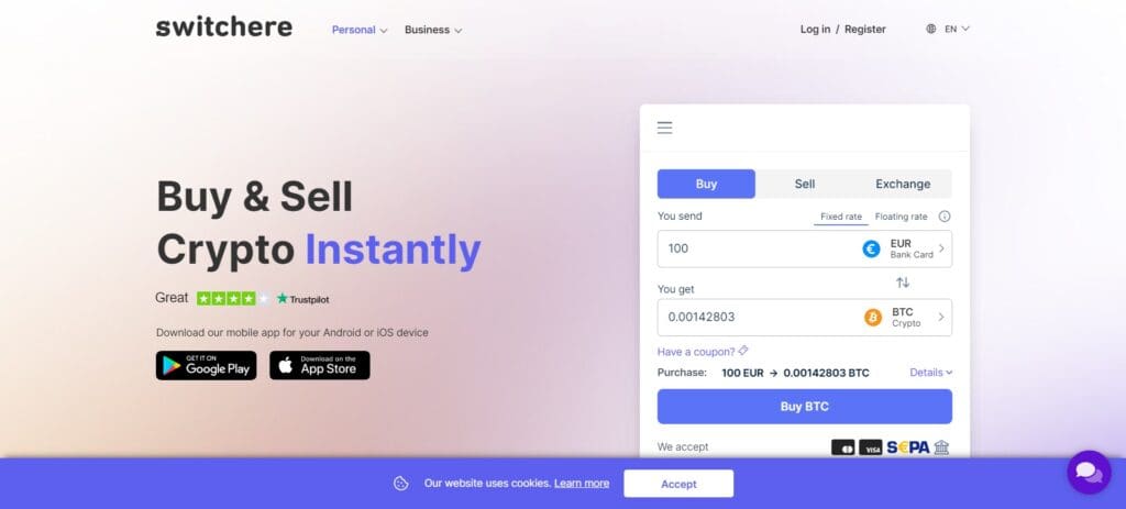 22 Best No Kyc Crypto Exchanges: Top No Kyc List 2026 9 Switchere Best No Kyc Crypto Exchanges