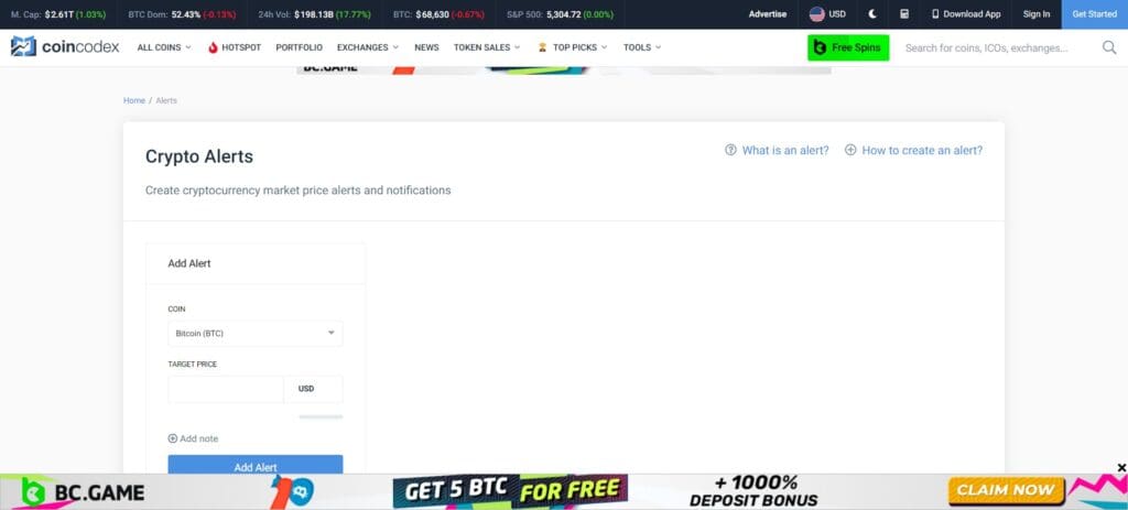 11 Best Crypto Alert Apps For July 2026 11 CoinCodex Crypto Alerts