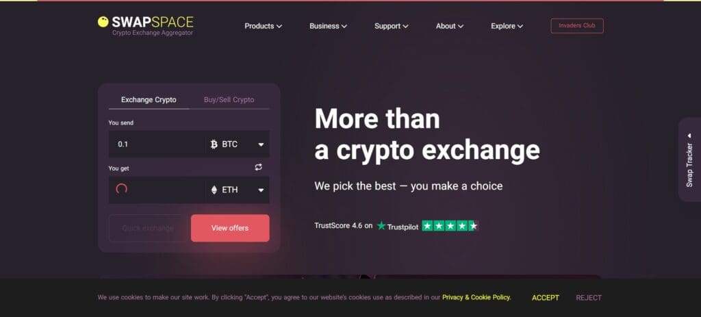 SwapSpace Crypto Swap Exchange