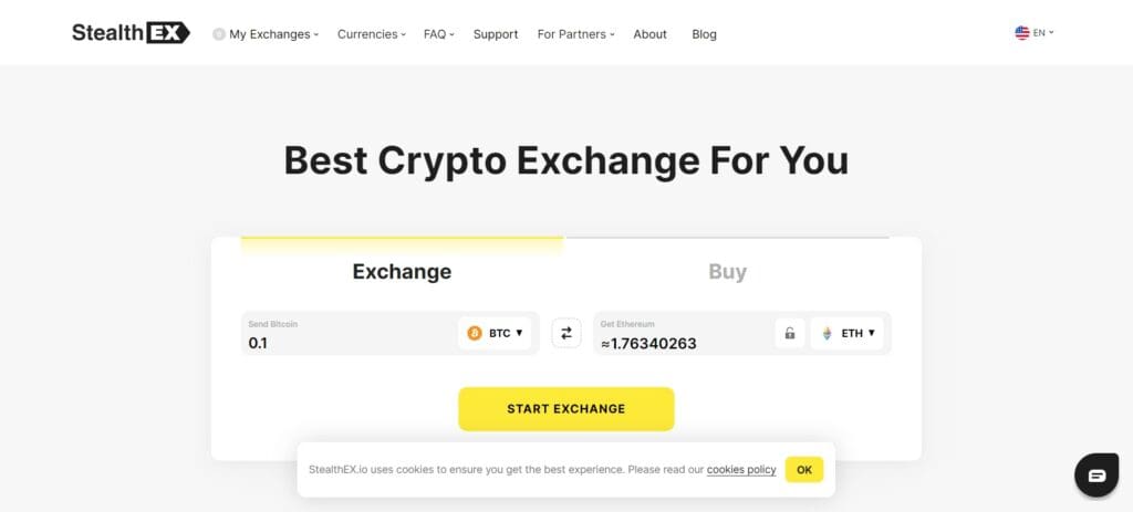 StealthEX Crypto Swap Exchange