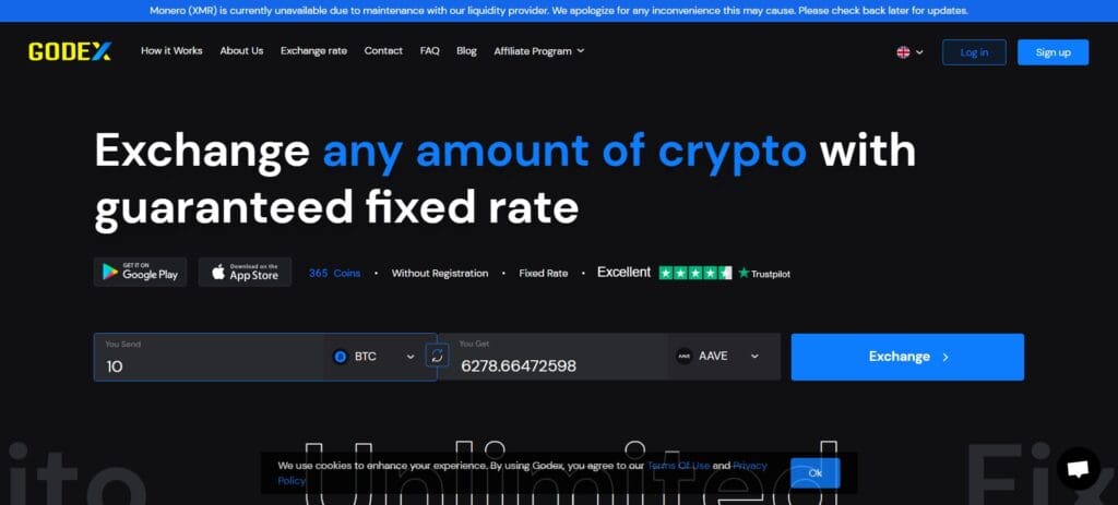 Godex.Io Crypto Swap Exchange