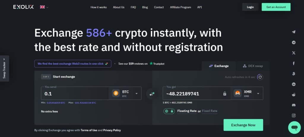 Exolix Crypto Swap Exchange
