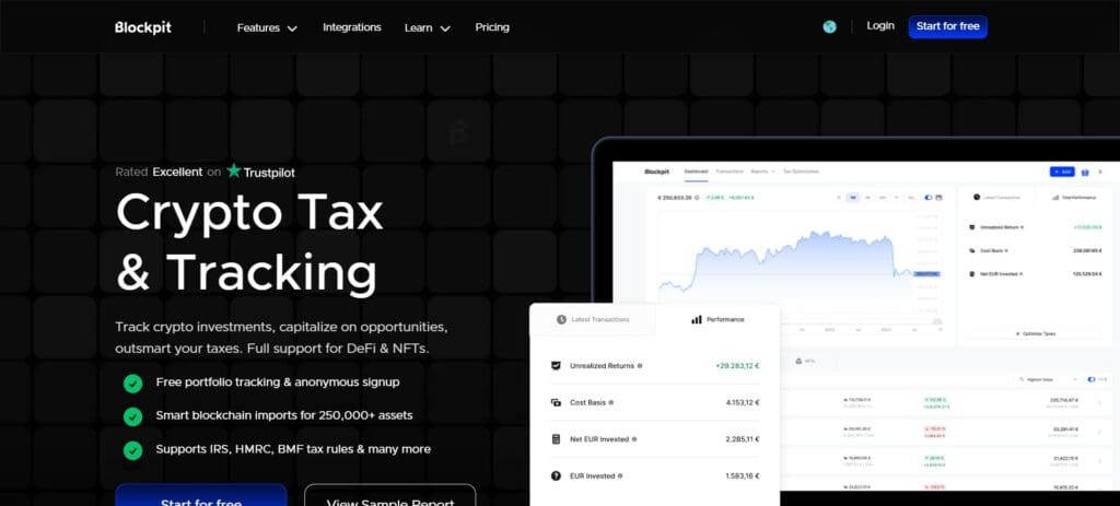 Blockpit  Crypto Portfolio Tracker