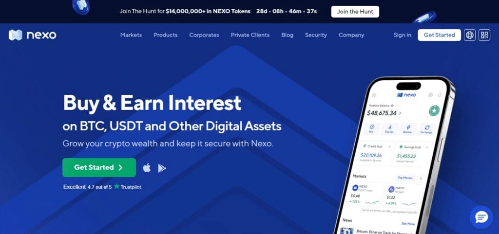 Nexo  Best Bitcoin or Crypto Lending and Borrowing Sites