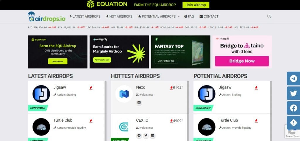 Airdrops.io