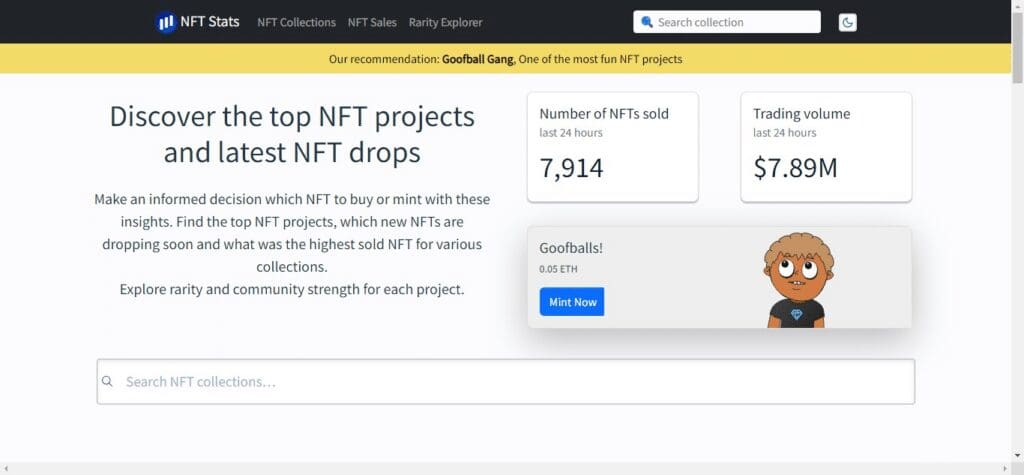 10 Best NFT Research Tools for Finding High-Quality NFTs 6 NFT Stats NFT Research Tools for Finding High-Quality NFTs