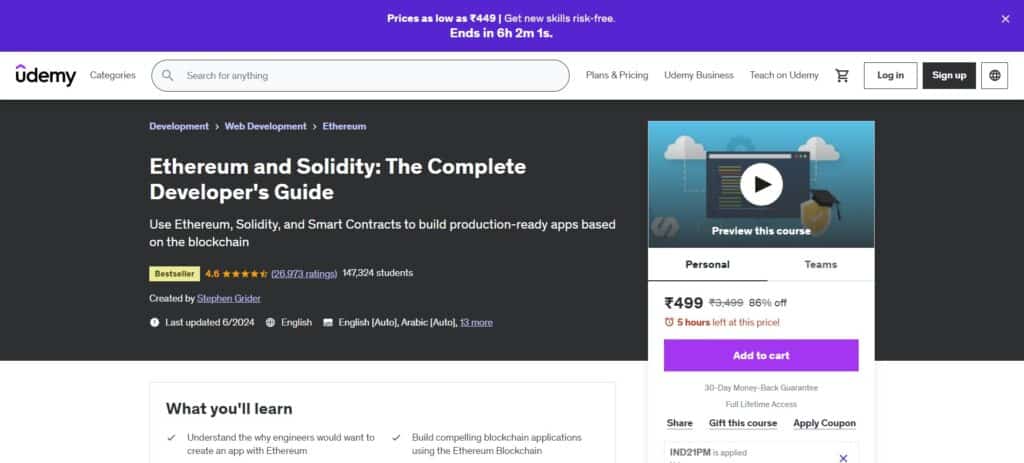 . Ethereum and Solidity: The Complete Developer’s Guide