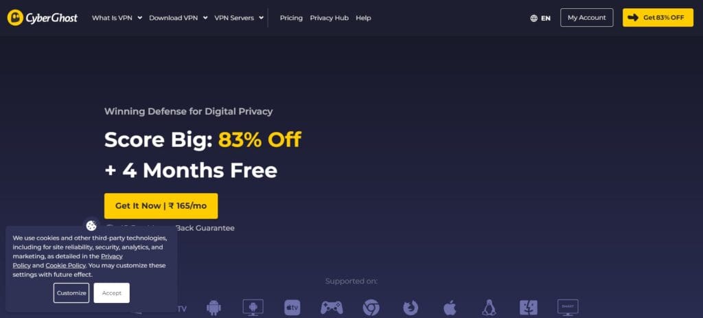CyberGhost Crypto VPN Services