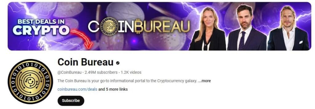 10 Best Crypto Youtube Channels You Need To Follow 2 Coin Bureau Crypto Youtube Channels
