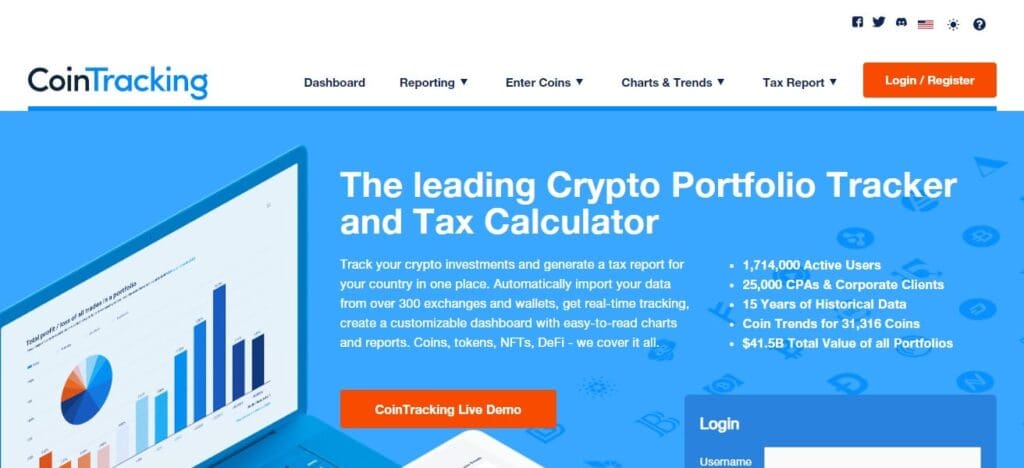 20 Best Cryptocurrency Charts Providers 7 CoinTracking Cryptocurrency Charts Providers
