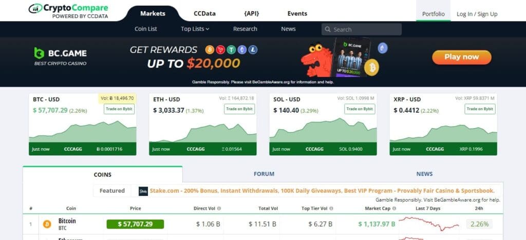 11 Best Cryptocurrency News Aggregators ( 2026) Latest Updated 11 CryptoCompare Cryptocurrency News Aggregator