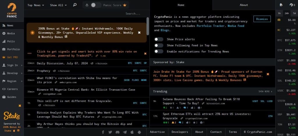 11 Best Cryptocurrency News Aggregators ( 2026) Latest Updated 2 CryptoPanic Cryptocurrency News Aggregator