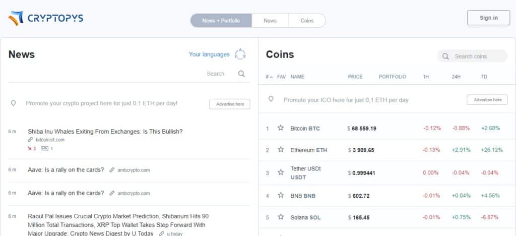 11 Best Cryptocurrency News Aggregators ( 2026) Latest Updated 5 CryptoPYS Cryptocurrency News Aggregator