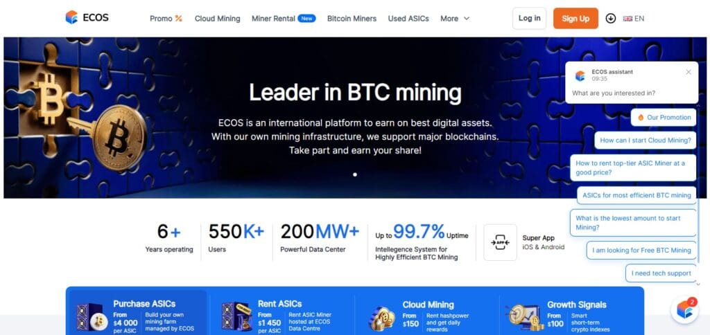 ECOS  Crypto Mining Software