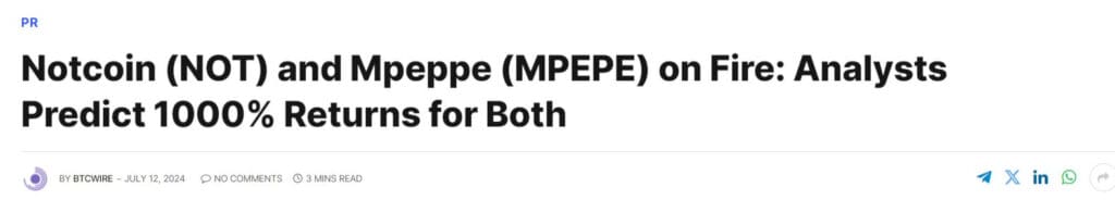 Aggressive Promotion and Shady Associations: Marketing Techniques of Mpeppe (MPEPE) 