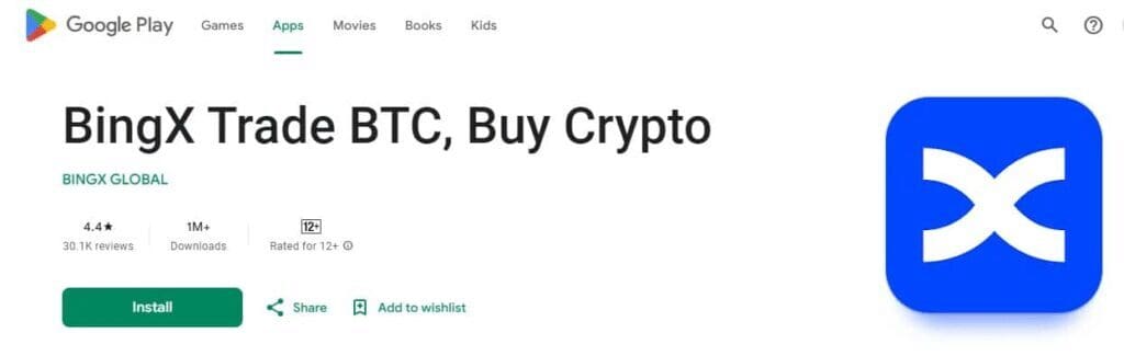 Install BingX: Go to this app’s detail page, then select “Open” tab. That’s it!