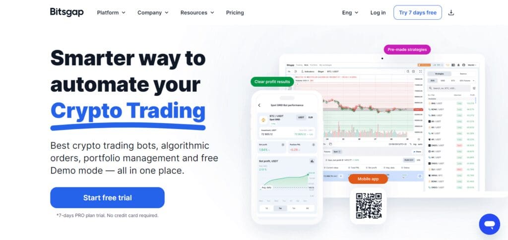 Bitsgap Crypto Arbitrage Scanner