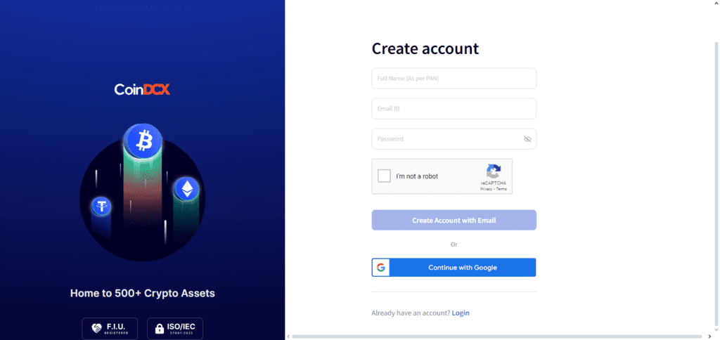 How to Sign Up on CoinDCX Exchange?