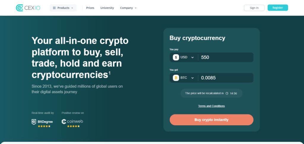 10 Best PayPal Crypto Exchanges In 2026 3 CEX.io PayPal Crypto Exchange