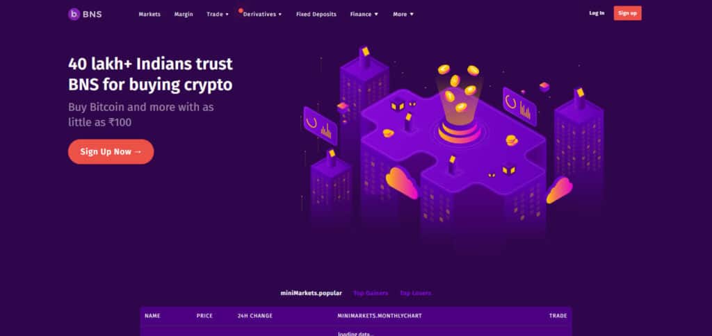 BitBNS WazirX Exchange Alternative