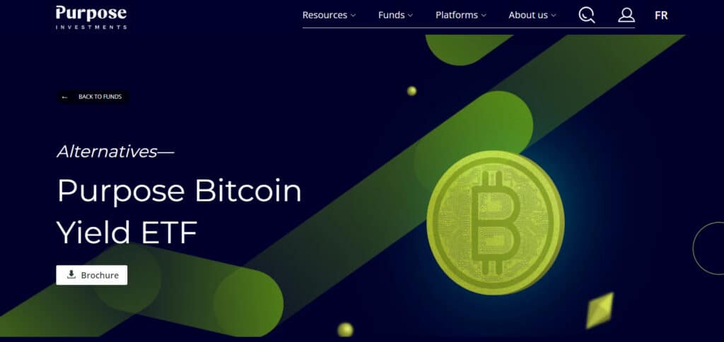 Purpose Bitcoin Yield ETF (BTCY) In Canada