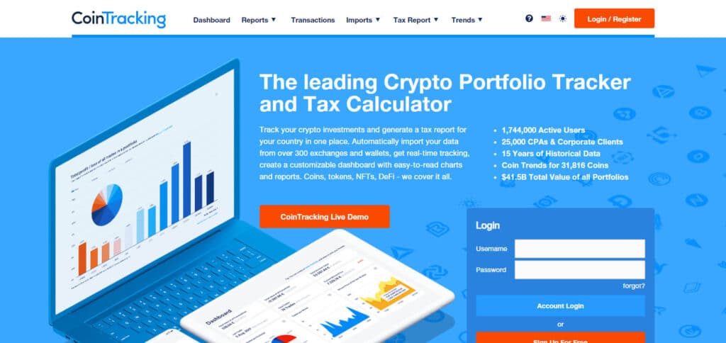 CoinTracking Free Tax Loss Harvesting Tool