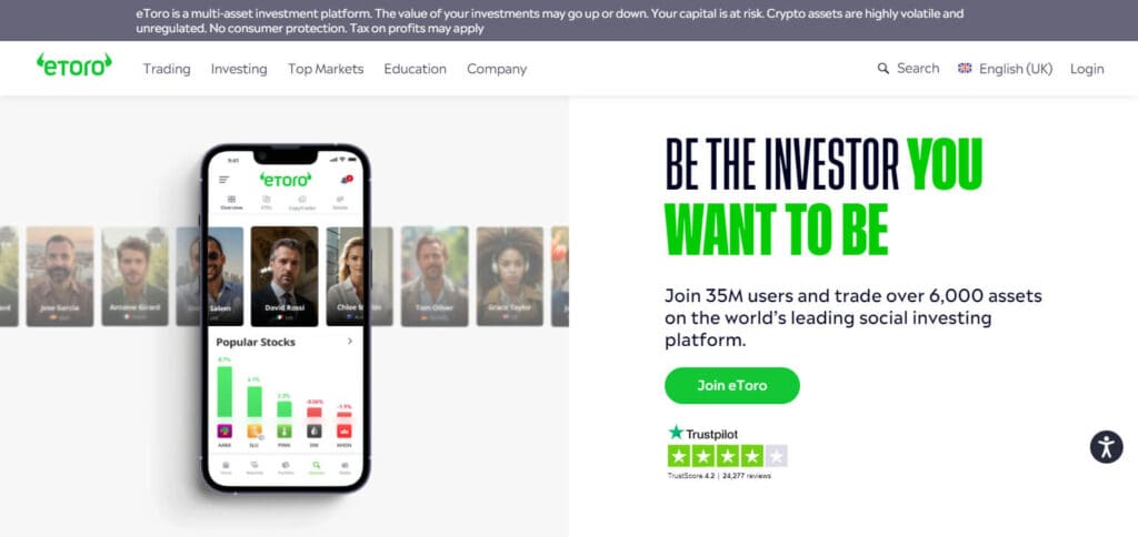 eToro Crypto Exchanges in Poland
