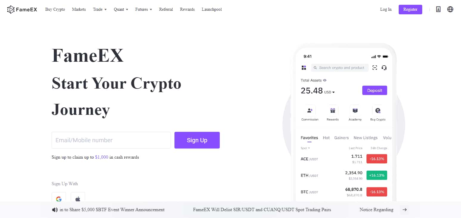 Fameex Exchange Review: Features & Pros & Cons For 2024