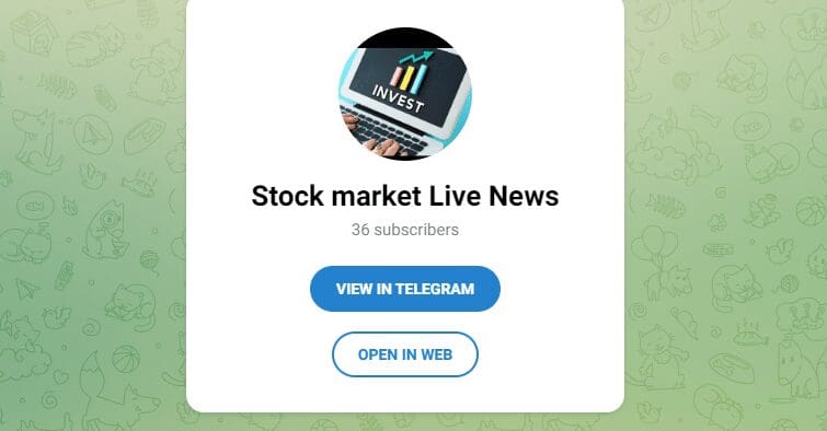 Stock market news live Telegram Channel For Stock Market 