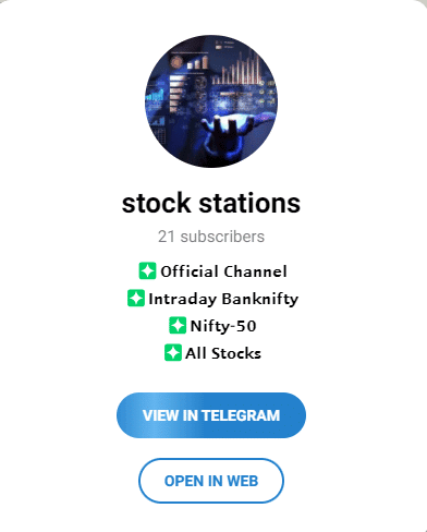 Stock Stations Telegram Channel For Stock Market 