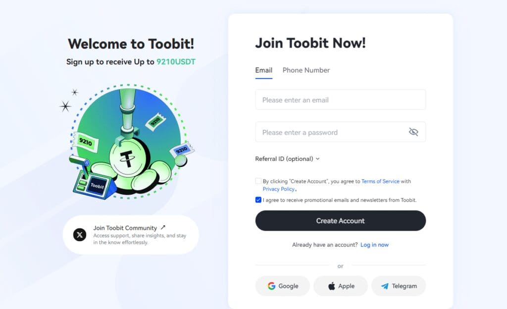 Click on Sign Up: Look for a button that usually appears at the top right corner with the name “Sign Up”.