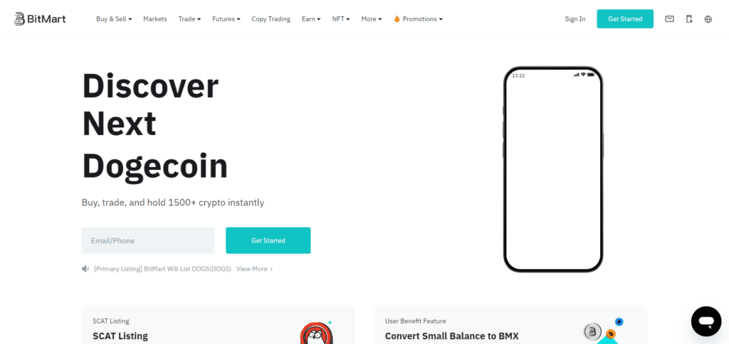 Hotcoin Alternative Exchange BitMart