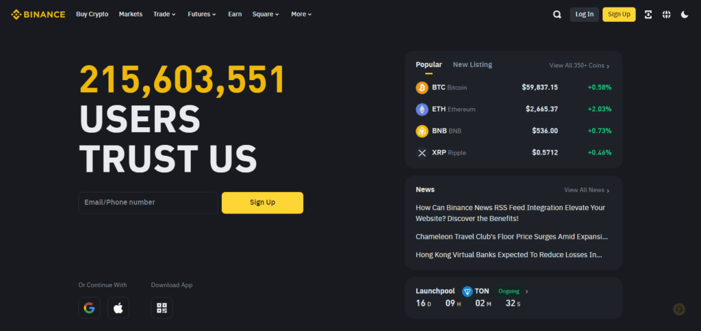 AscendEX Alternative Exchange Binance