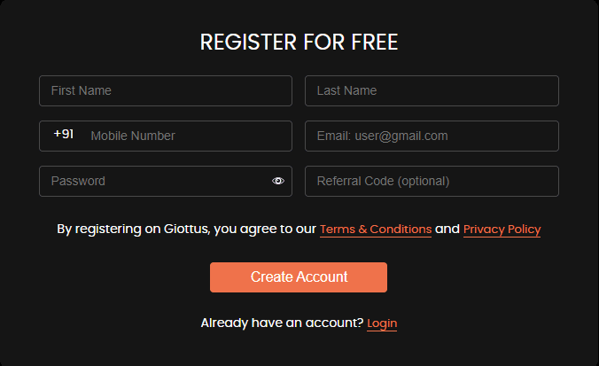 Giottus Review: Features & Pros & Cons For 2024 3 How to Sign Up on Giottus Exchange?