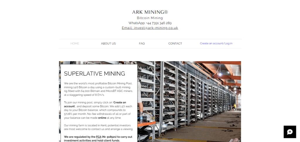 ARK Mining Bitcoin Mining Platform