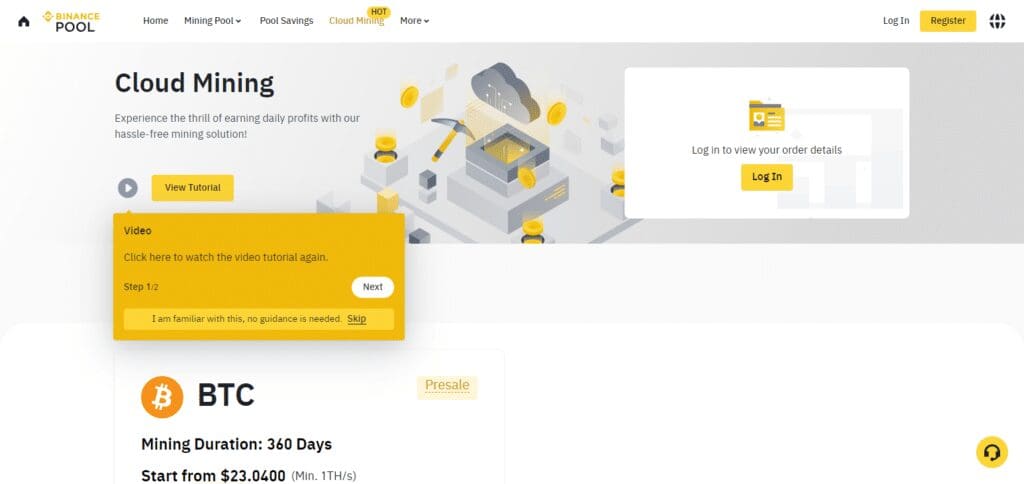 Binance Cloud Mining   Platform