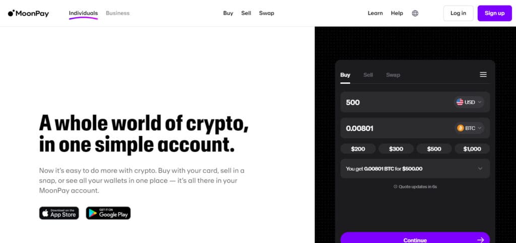 Moonpay Crypto Swap Sites In September