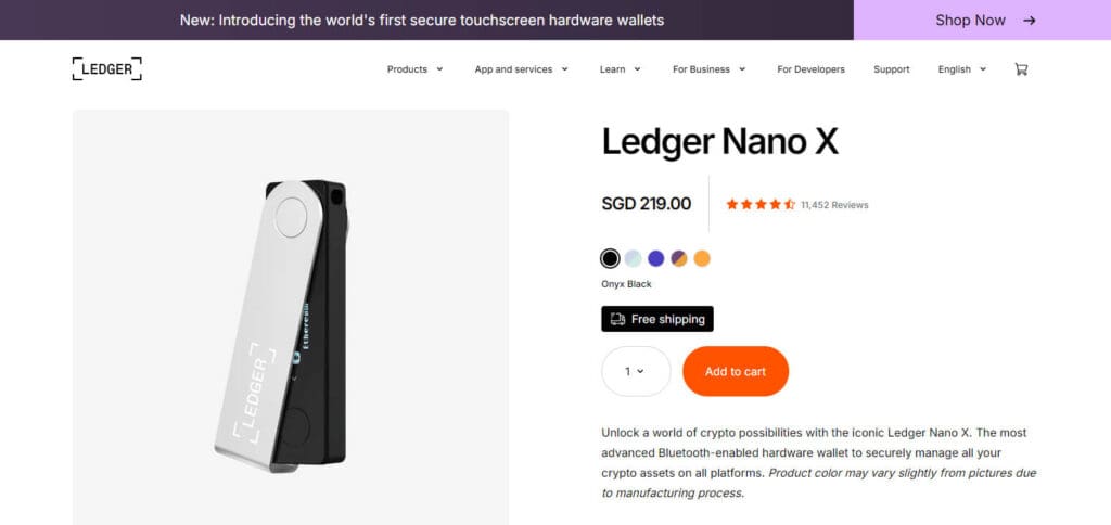 Ledger Nano X Bitcoin Cash Wallet