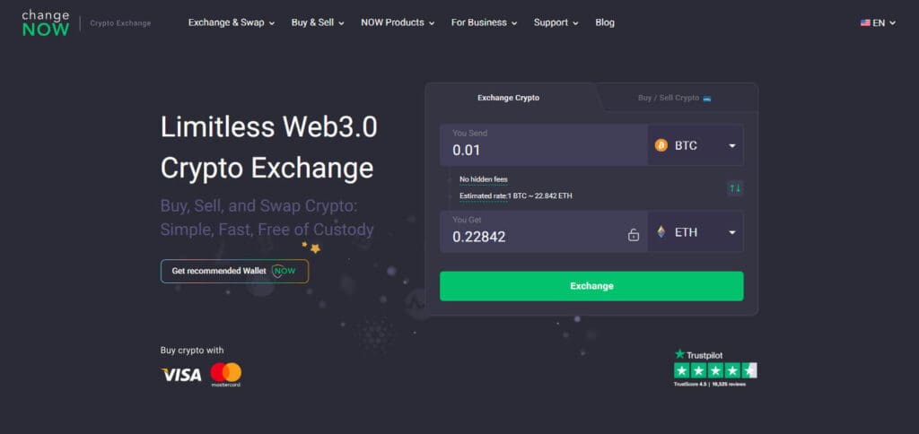 ChangeNOW Crypto Swap Sites In September