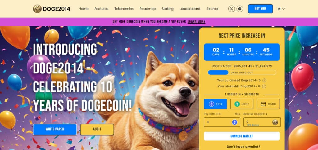 DOGE2014 (Doge2014) Performing ICO Crypto Coins