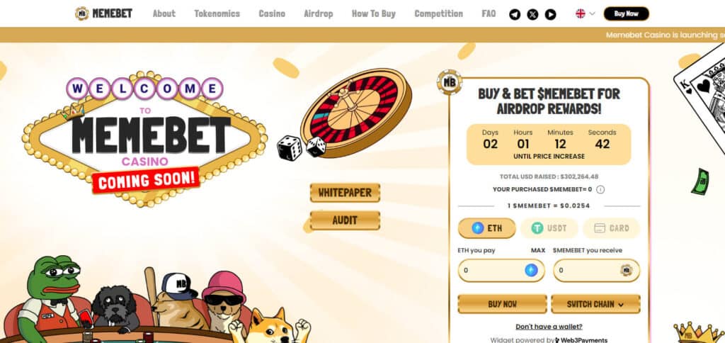 Memebet Token ($MEMEBET) Performing ICO Crypto Coins