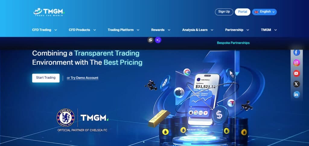 TMGM Lowest Spread Forex Brokers