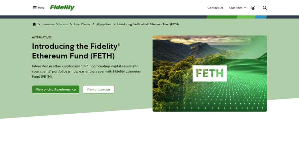 Fidelity Ethereum Fund (FETH) Ethereum ETF