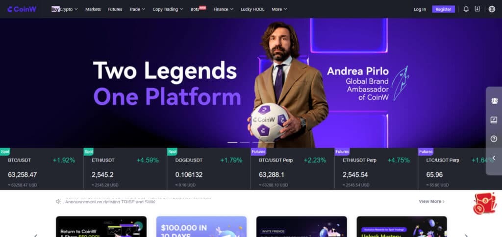 CoinW Crypto Exchanges In Andorra 