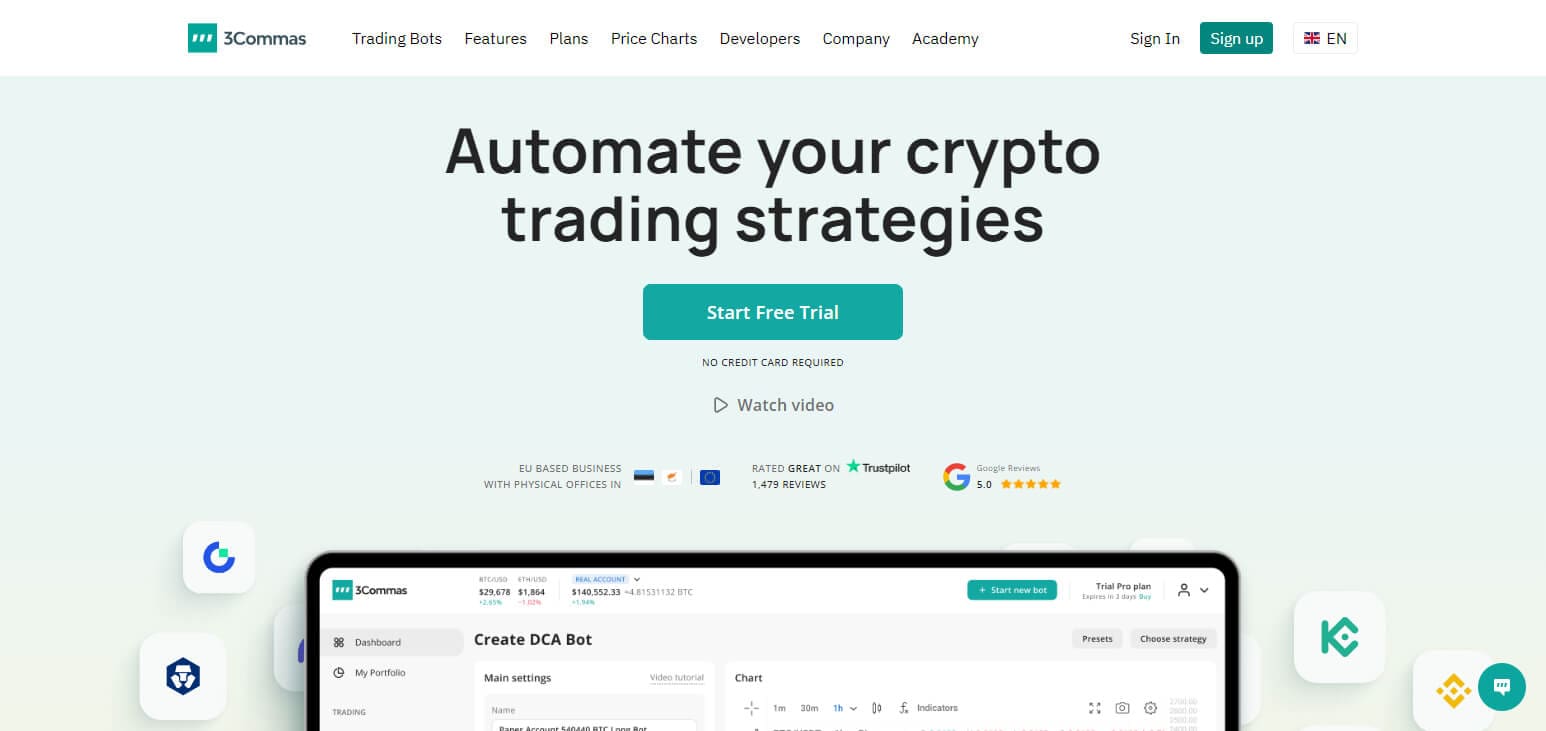 3commas Review: Crypto Trading Bot & Pros & Cons