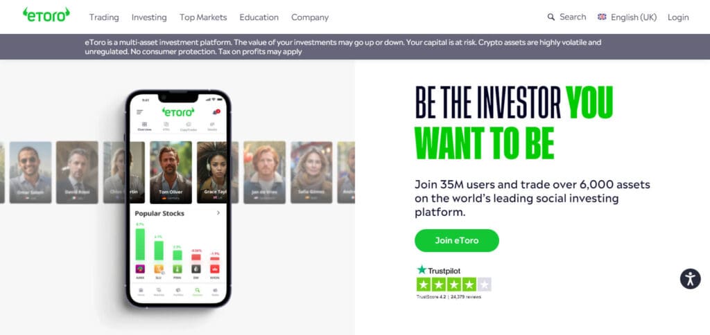 eToro Fintechzoom Best Crypto Exchange