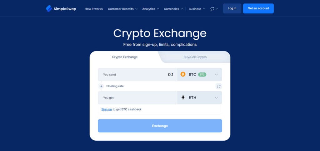 SimpleSwap Crypto Swap Sites In September