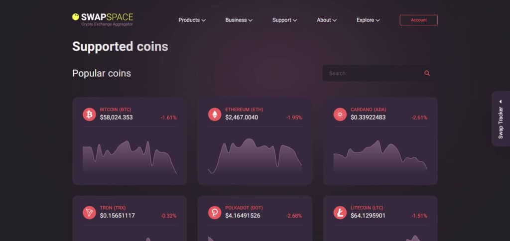 SwapSpace Crypto Swap Sites In September